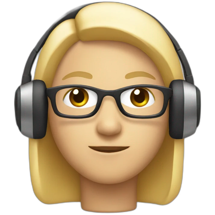 person with headset emoji