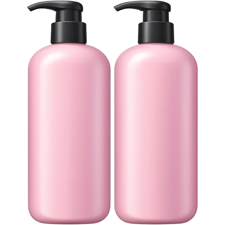 light pink shampoo and conditioner bottles emoji