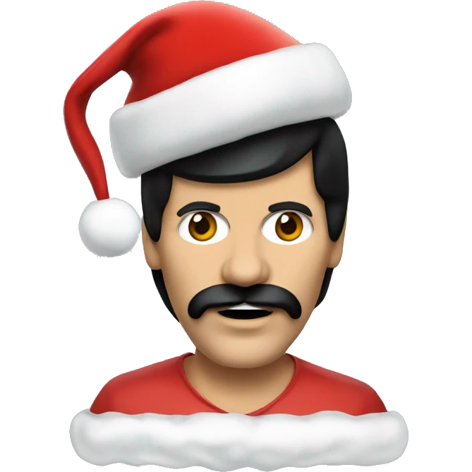 freddie mercury with santa hat emoji