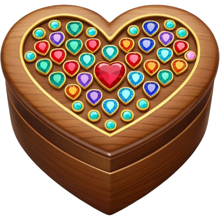 wood heart jewel box emoji