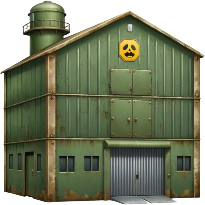 military green warehouse emoji