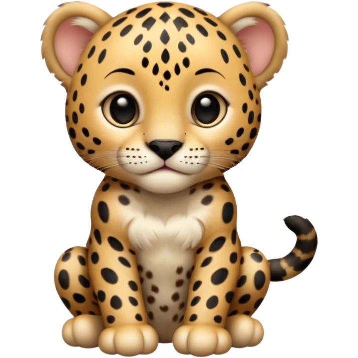 A high-resolution photo-realistic digital illustration of a baby jaguar, chest upward A high-resolution, photo-realistic digital illustration of a majestic jaguar emoji