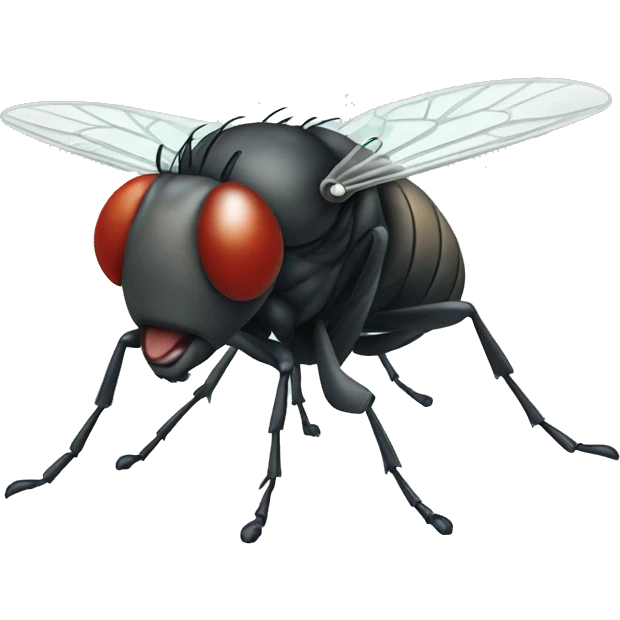 a fly, rubbing its hand emoji