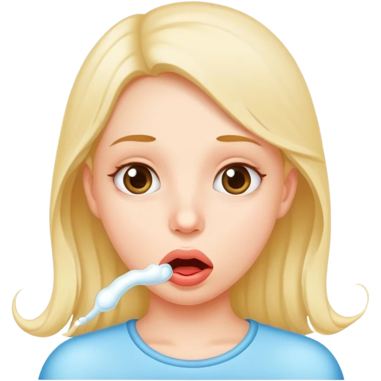 Девушка со спермой во рту emoji