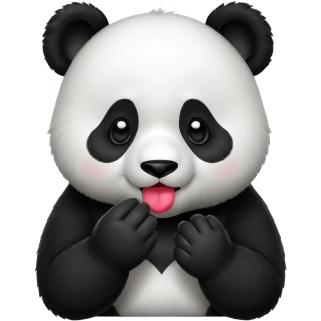 Panda blowing kisses  emoji