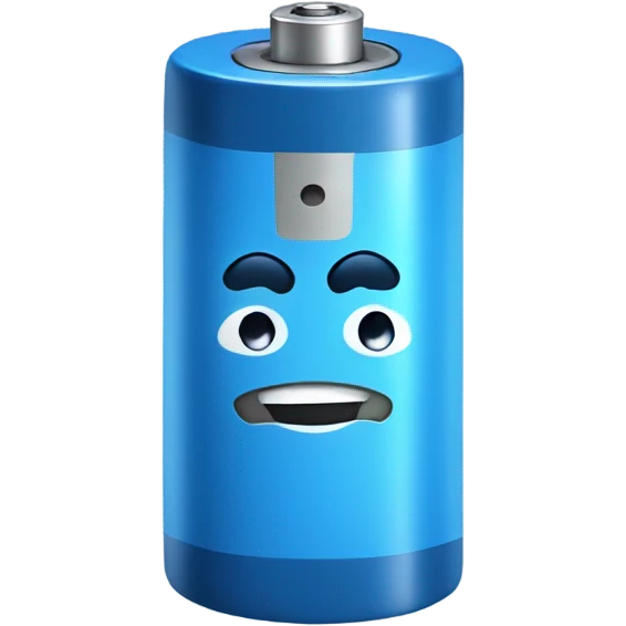 BLUE battery happy  emoji