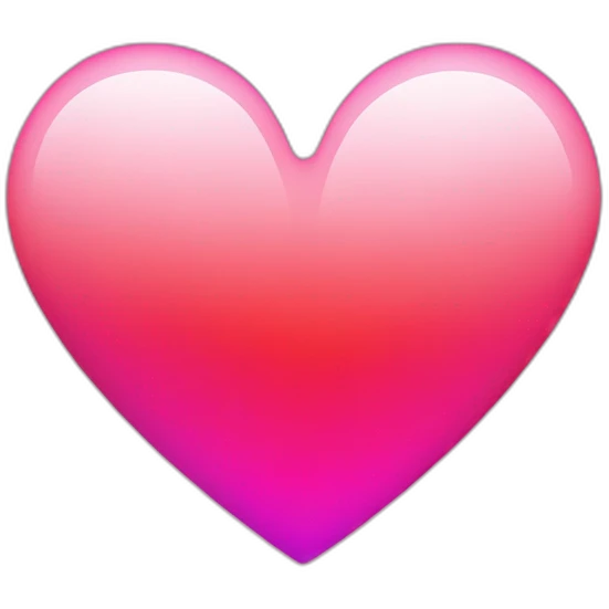 Heart with gradient from red to pink emoji