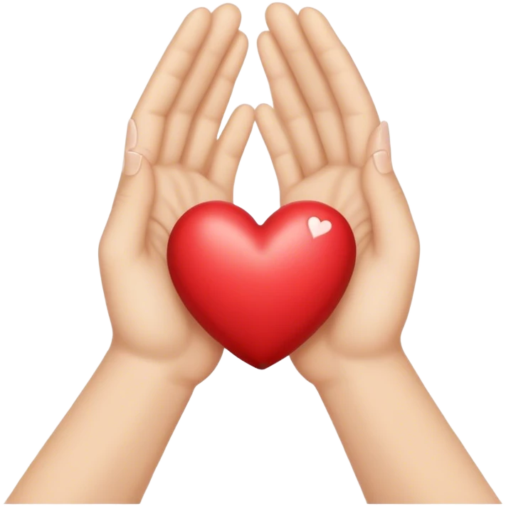 Hands with your heart emoji