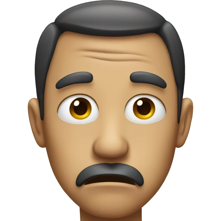 Annoyed face emoji