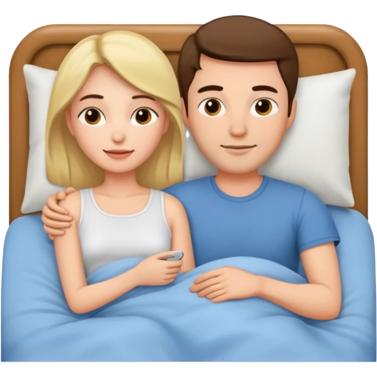 Man and woman in bed  emoji