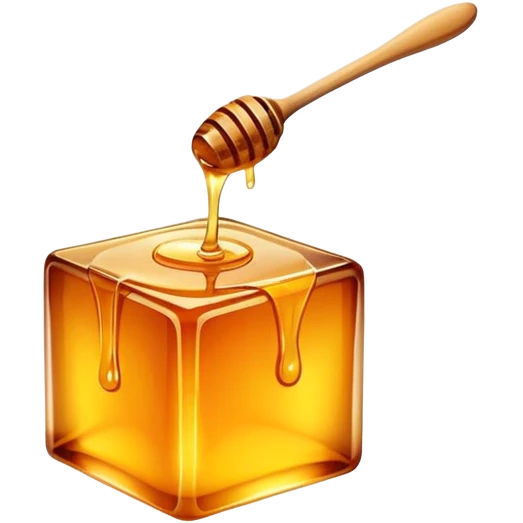 a cube of honey emoji