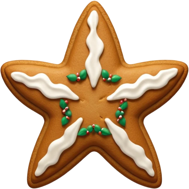 gingerbread cookie in star shape emoji