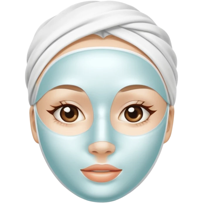 a white skincare beauty mask pack for face emoji