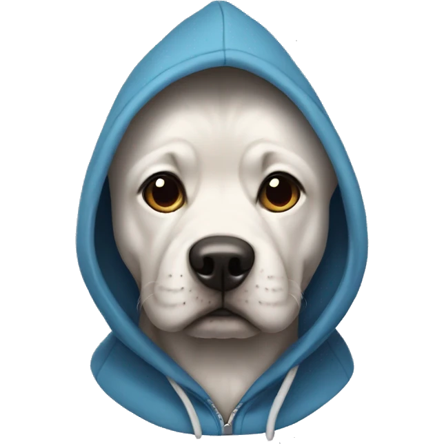 Dog wearing a hoodie  emoji