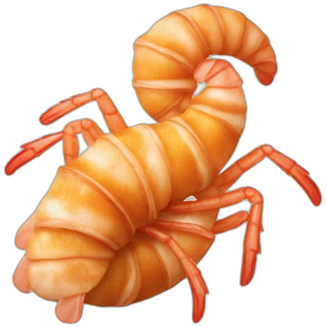 croissant-like shrimp emoji