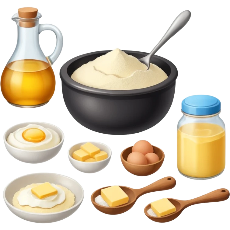 baking ingredients before preparation emoji
