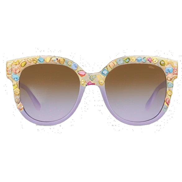 Dolce and Gabbana sunglasses with colourful pastel ornament print and golden detais  emoji