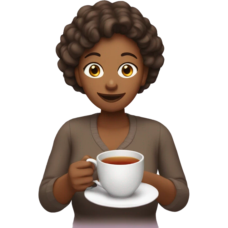 Mom drinking tea emoji
