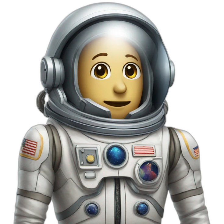 Pulpo con traje de astronauta espacial emoji