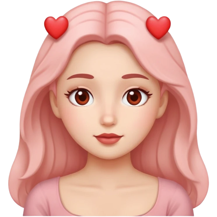 Heart eyes with blush checks with heart above the head  emoji