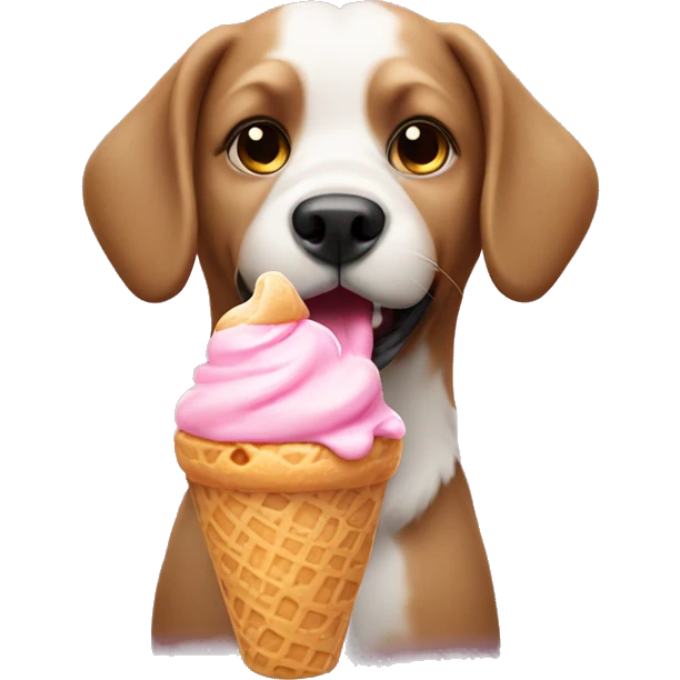 dog with ice cream  emoji