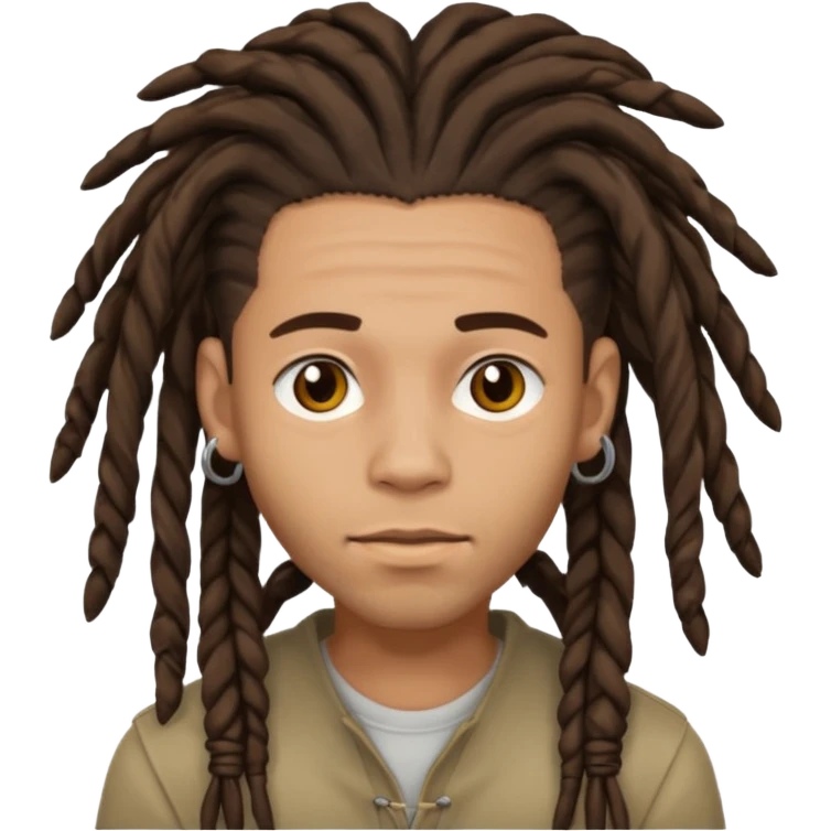 Lightskin Animoji male with dreads  emoji