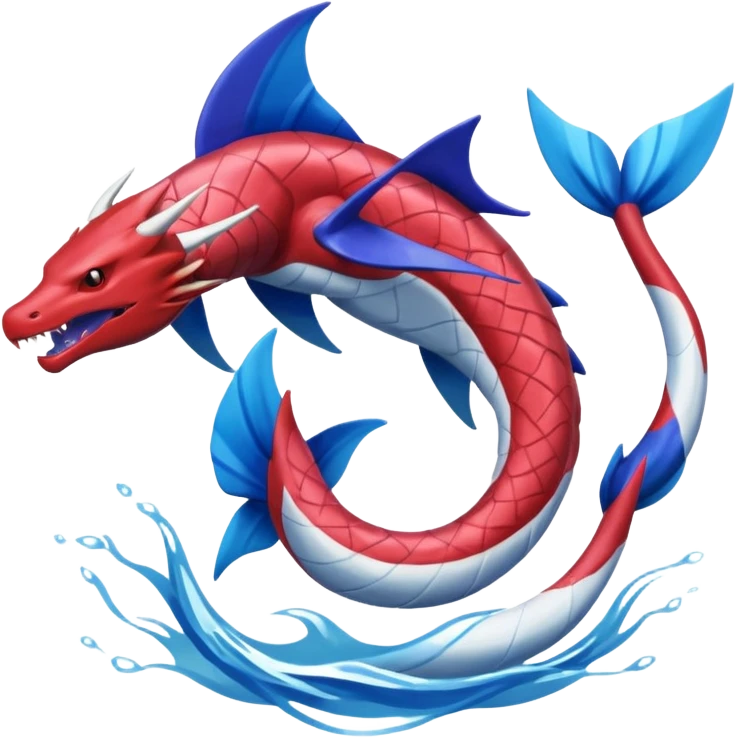 Gyarados-Suicune-Kyogre-fusion, full body emoji