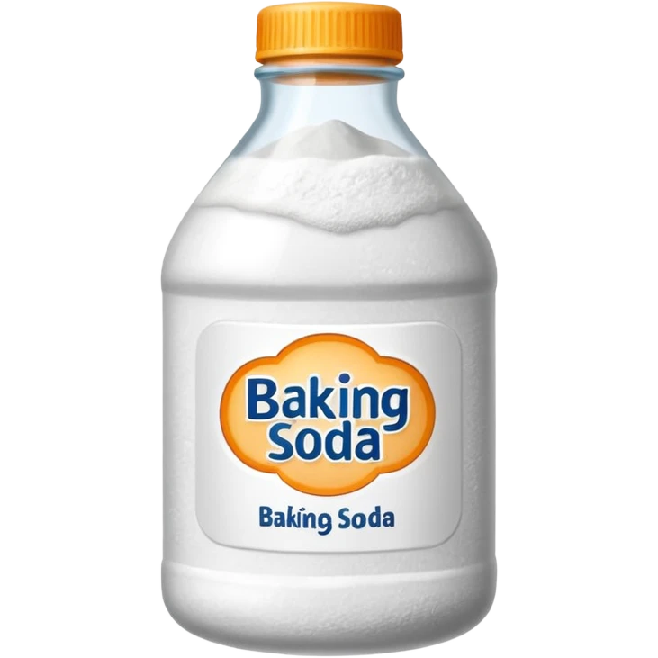baking soda, bottle. emoji