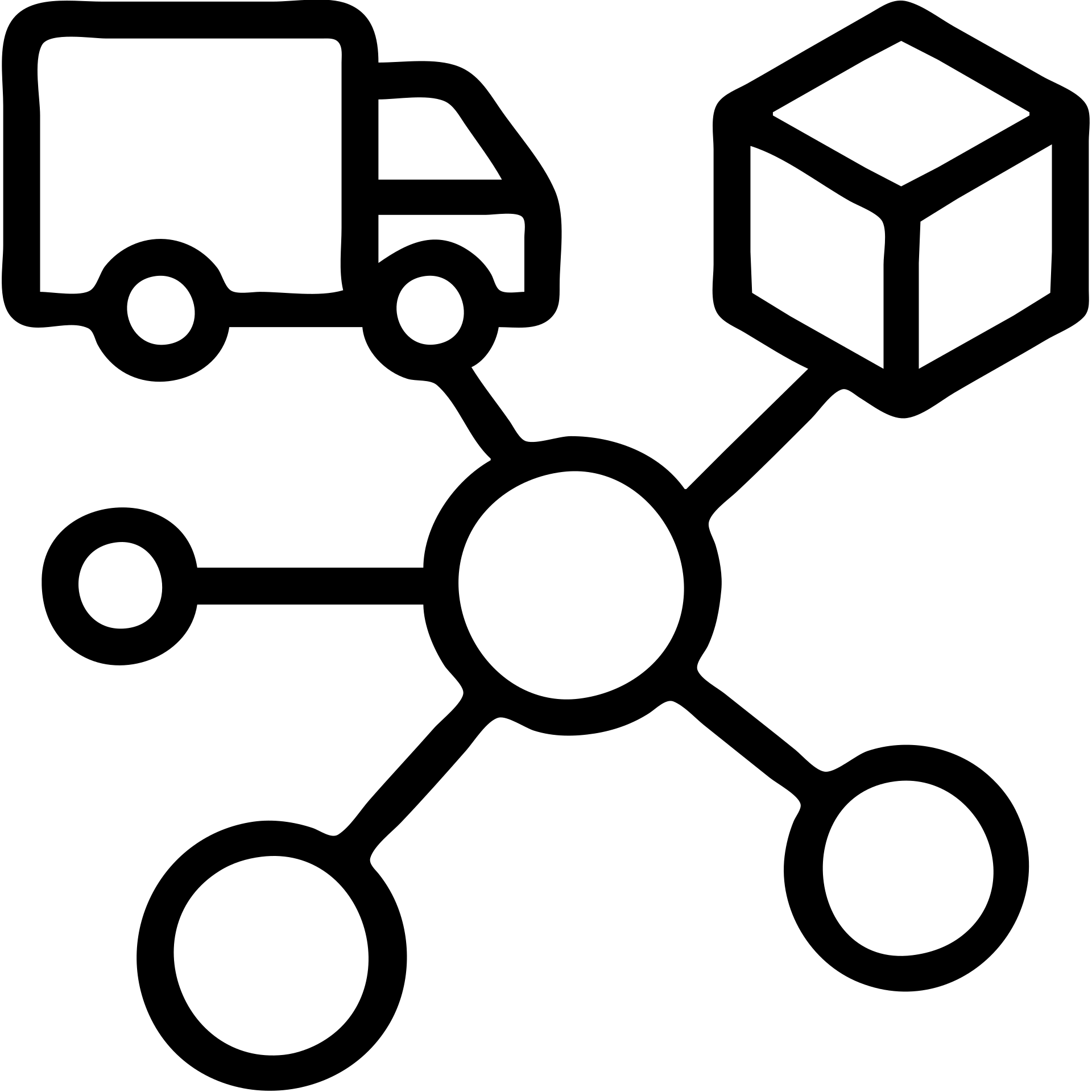 icon for "Supply Chain Experience", black and white, simple and clear, with a logistics network symbol emoji