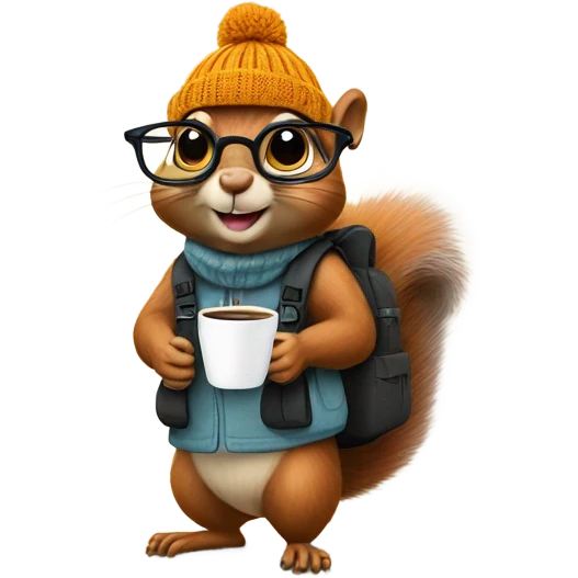 hipster squirrel emoji