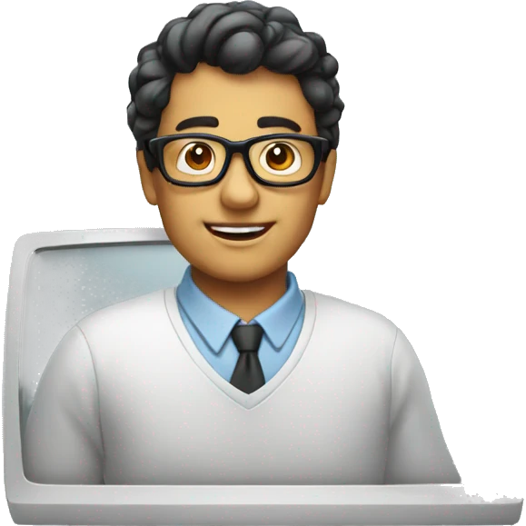 nerd computer emoji