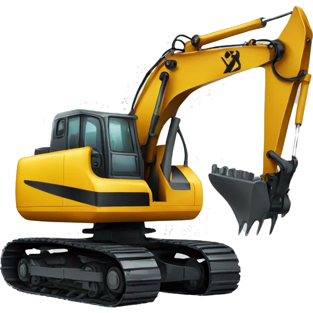 Excavator with eyes  emoji