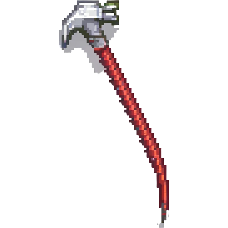 red crowbar, simple, clear shape emoji