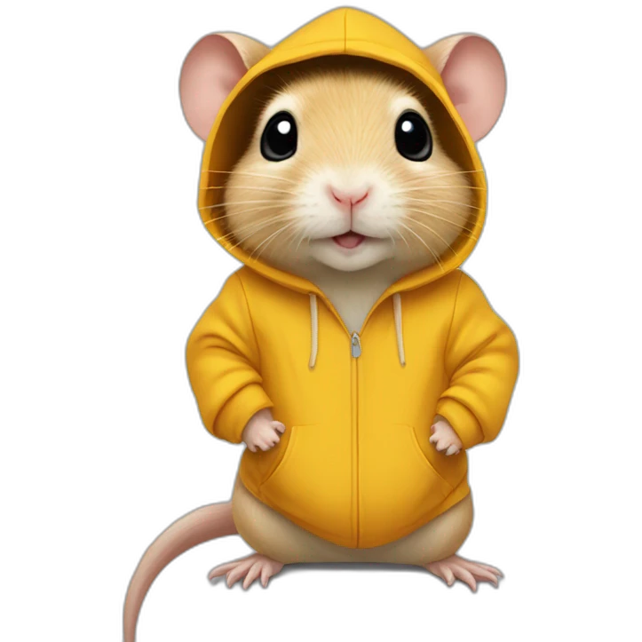 gerbil wearing a hoodie emoji