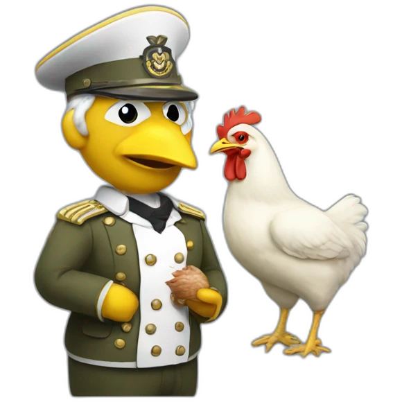 colonel sander with a chicken emoji