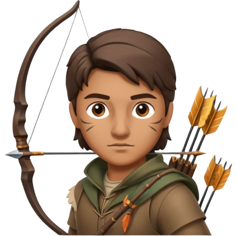 The classic hunter image with bow and arrow emoji