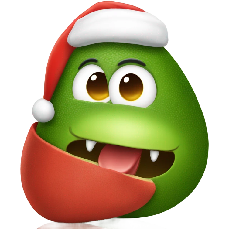 Avocado dinosaur Santa clause emoji