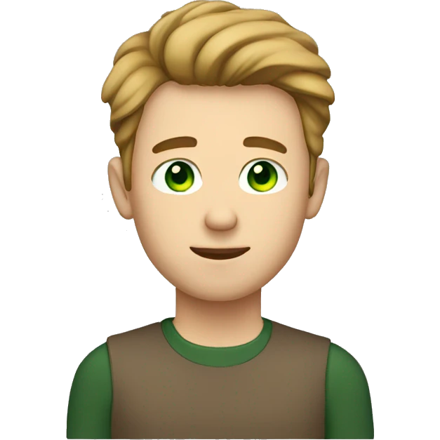 Guy with green eyes and light brown hair emoji