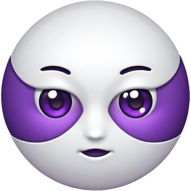 bola branco e roxa emoji