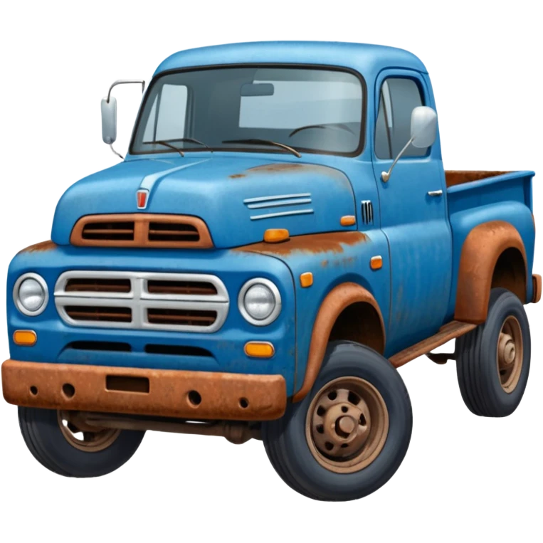 1998 dodge truck two wheels on the back blue emoji