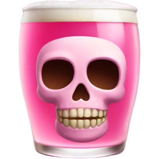 Pink Skeleton beer emoji