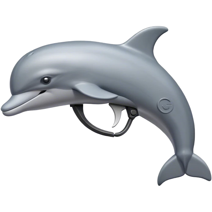 Dolphin with a glock emoji