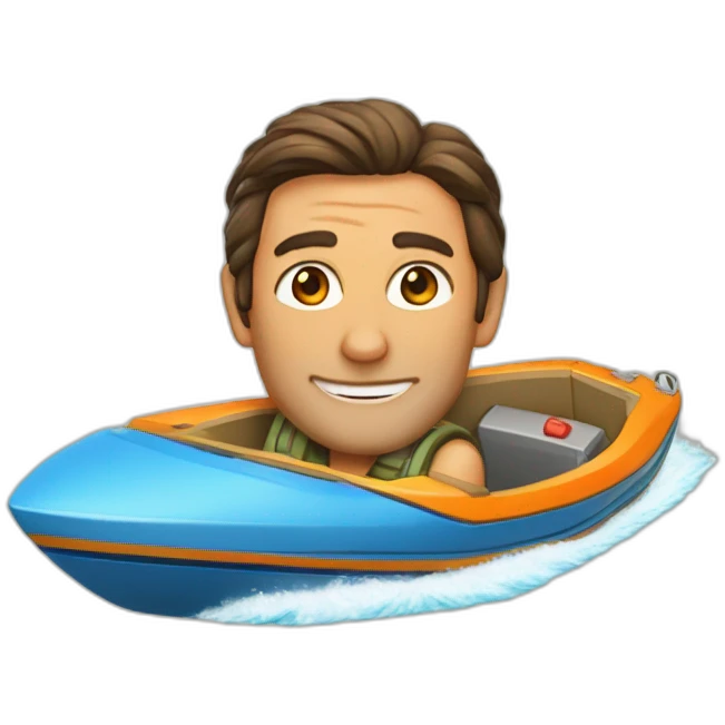 Jeff-probst-in-a-speedboat emoji