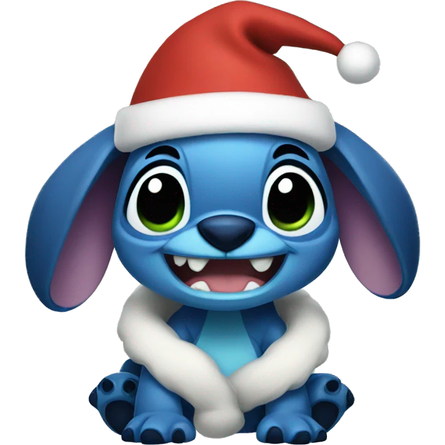 Stitch at Xmas emoji