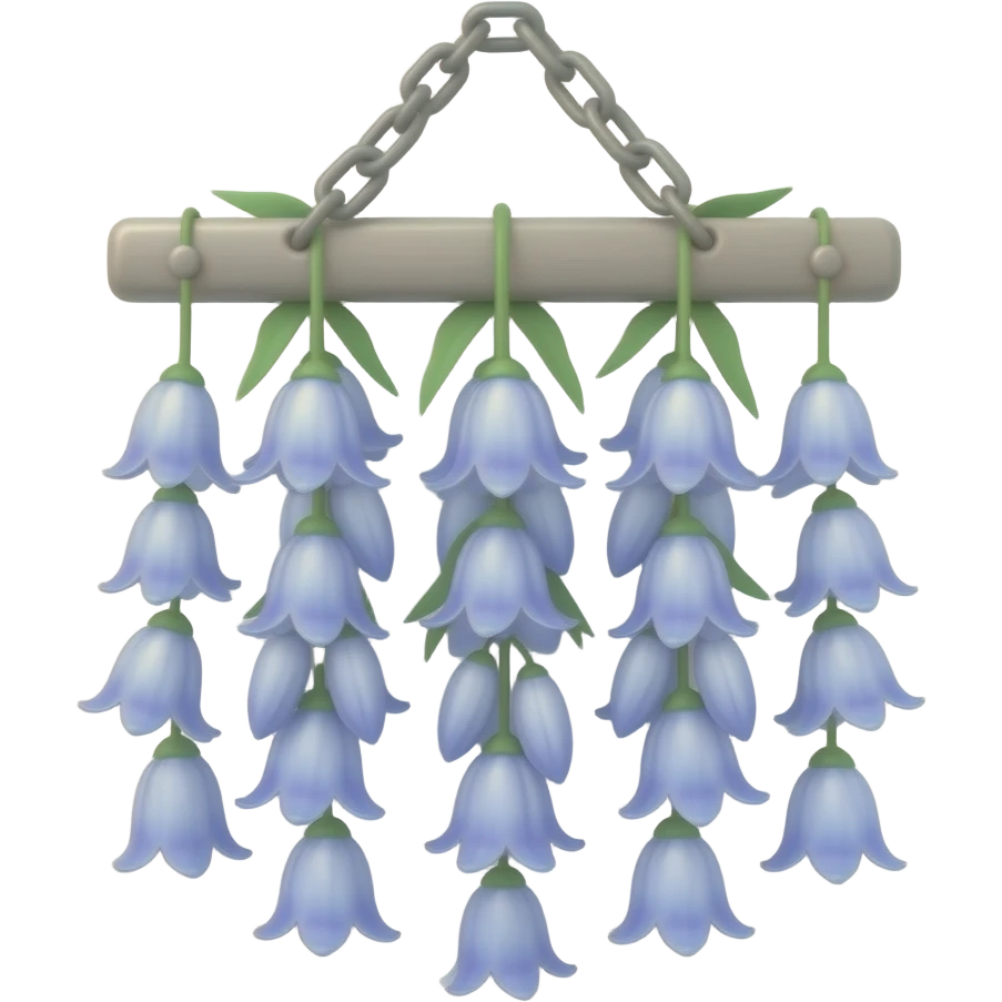 Hanging chained Bluebell wall decoration emoji