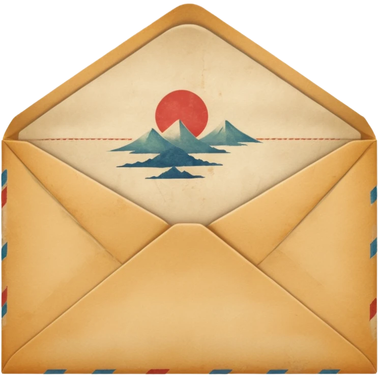 An ancient Japanese envelope emoji