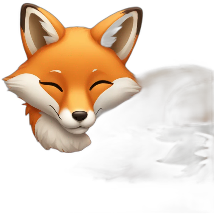 Fox laying down belly up emoji