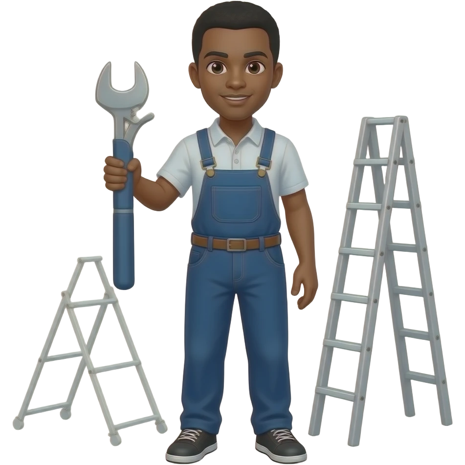 Black man fixing emoji
