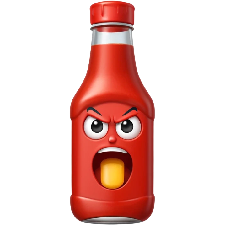 en ketchup som är arg emoji