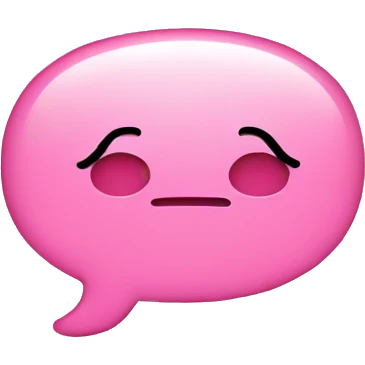 Cute pink speech bubble  emoji